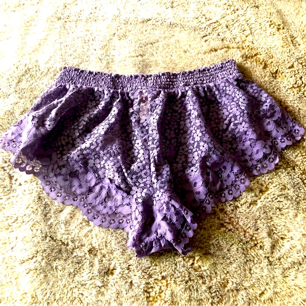 Victoria Secret Lace Ruffle Lingerie Shorts XS